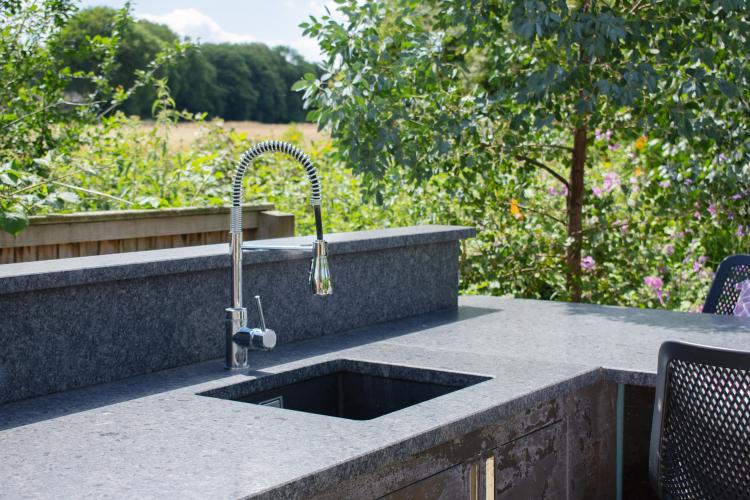 Steel Grey Leathered Granite Worktops Kent