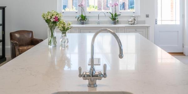white marble worktop