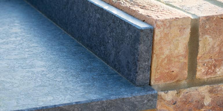 Steel Grey Leathered Granite Worktops 